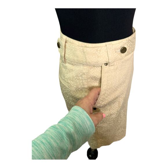 Express Design Studio beige printed mini skirt size 6 - Picture 9 of 11